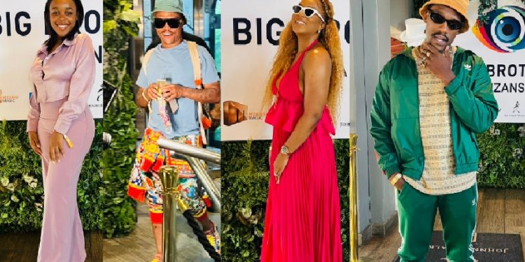 From left to right actress Mbali Mavimbela, Somizi Mhlongo, Jessica Nkosi and Bonko Khoza ( Image credits Twitter/Phil Mphela)