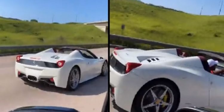 DJ Maphorisa after viral video driving million-dollar Ferrari (Source Twitter)
