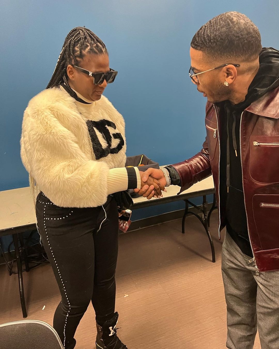 MaMkhize shakes hands with rapper Nelly