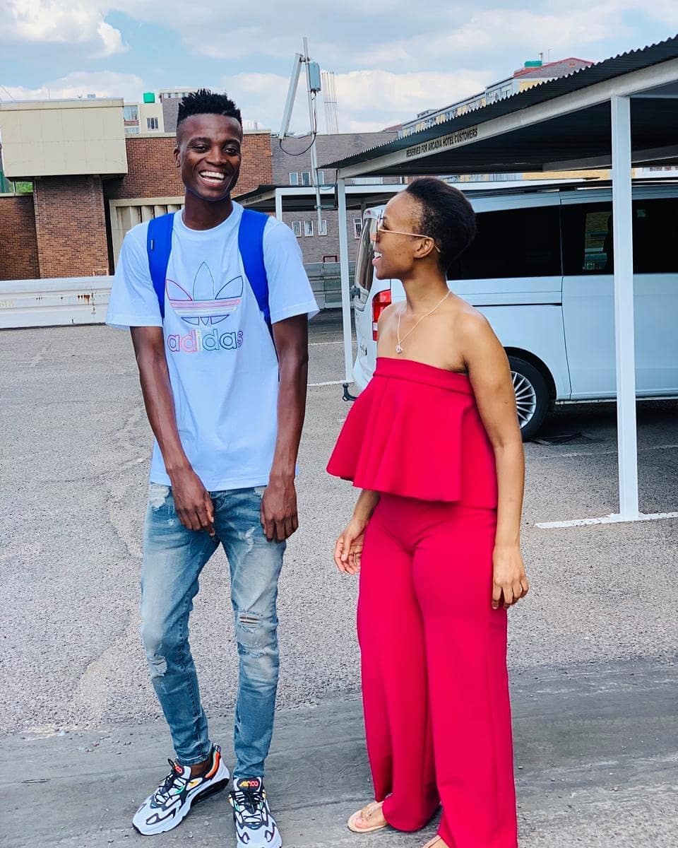 Skeem Saam actress Dr Lizzy 'Amanda Manku' with King Monada - Source: Instagram@amanda_manku