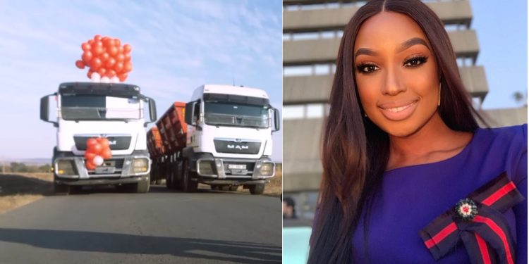 Phuti Khomo owns a truck business