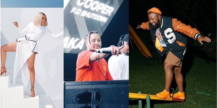 Cassper Nyovest and Pearl Thusi dance to bitter rival AKA's song in the club