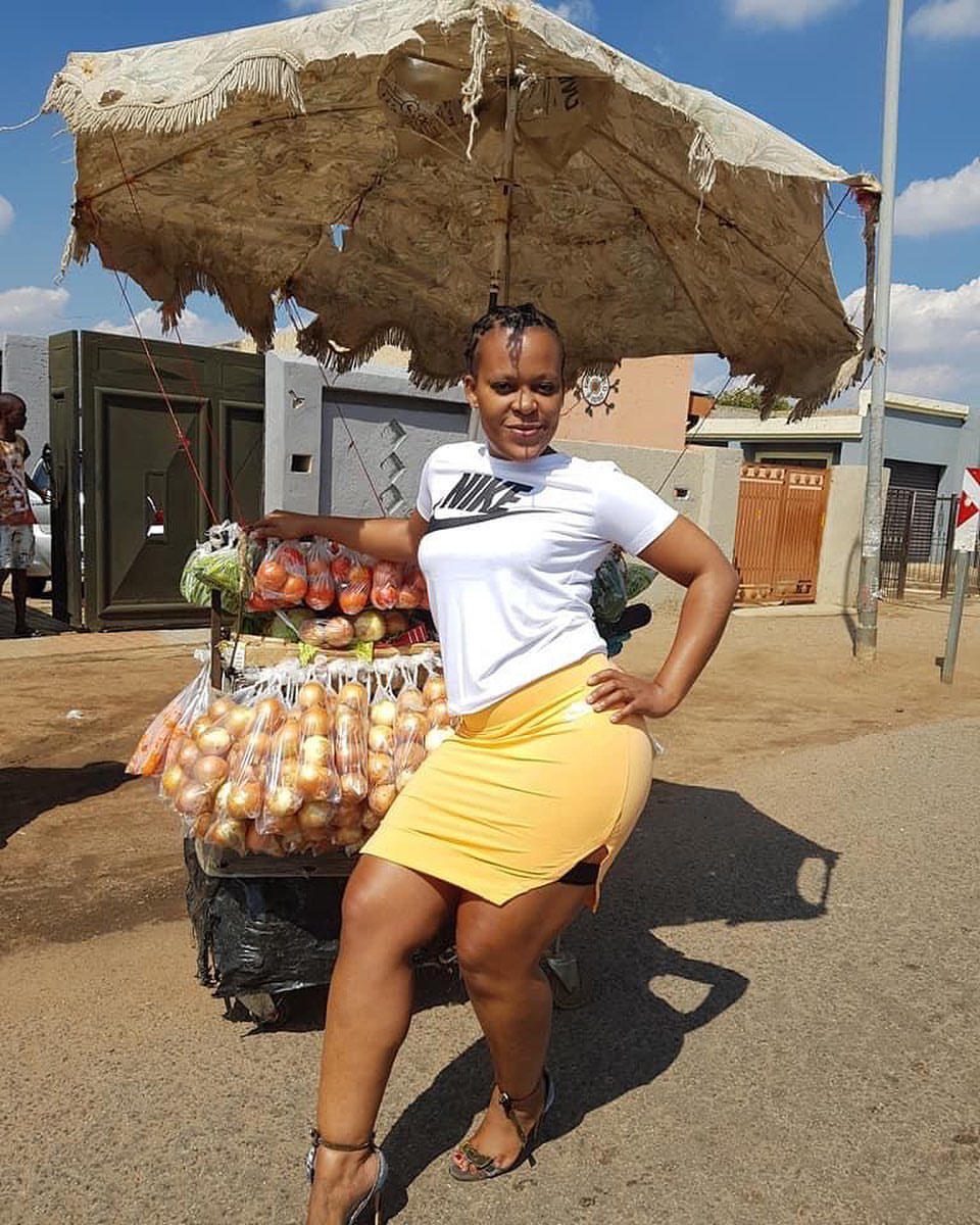 Zodwa Wabantu sells vegetables on the streets as a new business venture