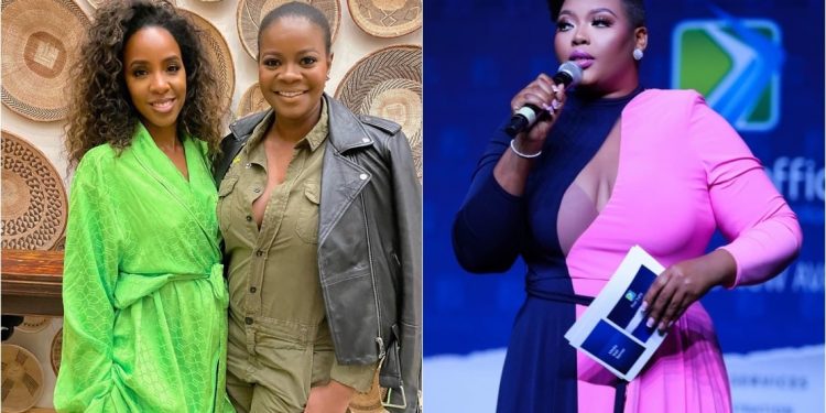 Kelly Rowland, Bridget Msinga and Anele Mdoda