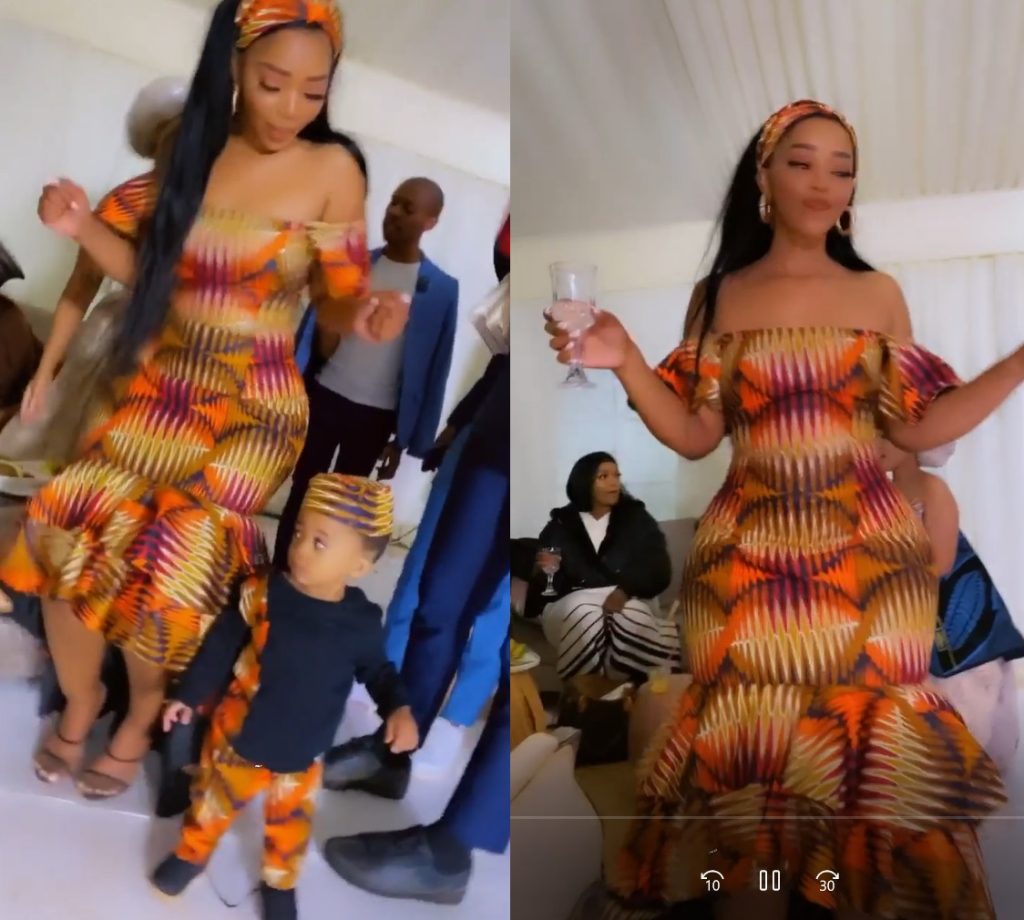 Kim Kholiwe at Faith Nketsi's wedding