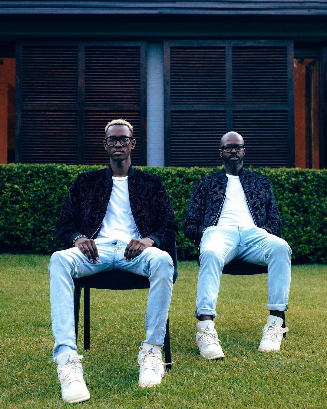 Esona Maphumulo (left) and his dad Black Coffee. Image: Instagram/Esona