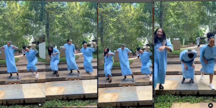 Thando, Olerato and Harriet One Leg challenge