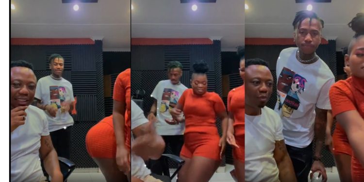 BBM runner up Themba Mabaso with DJ Tira and the Qwabe twins. Image: Instagram/DJ Tira