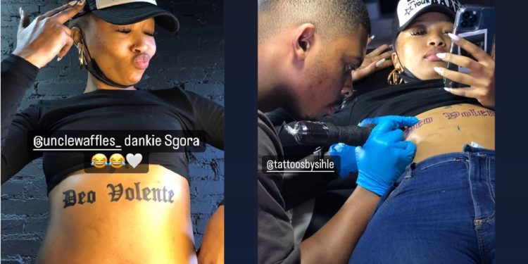 Uncle Waffles' new tattoo