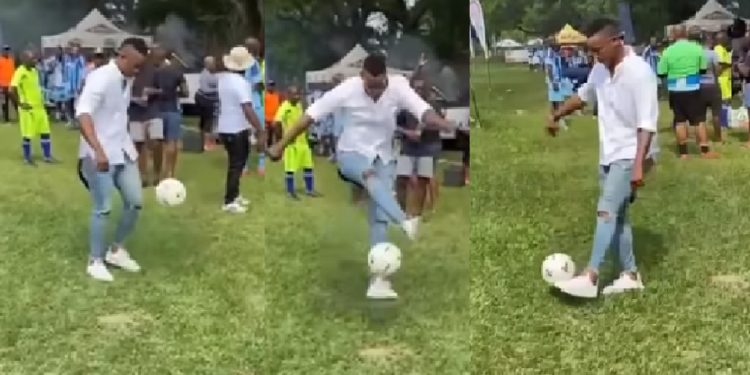 Duduzane Zuma showing off his football skills - Source: Instagram