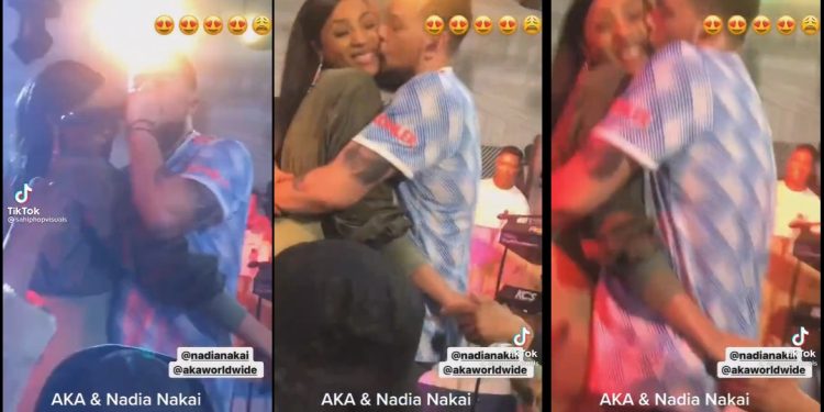 Nadia Nakai and AKA get cosy on stage