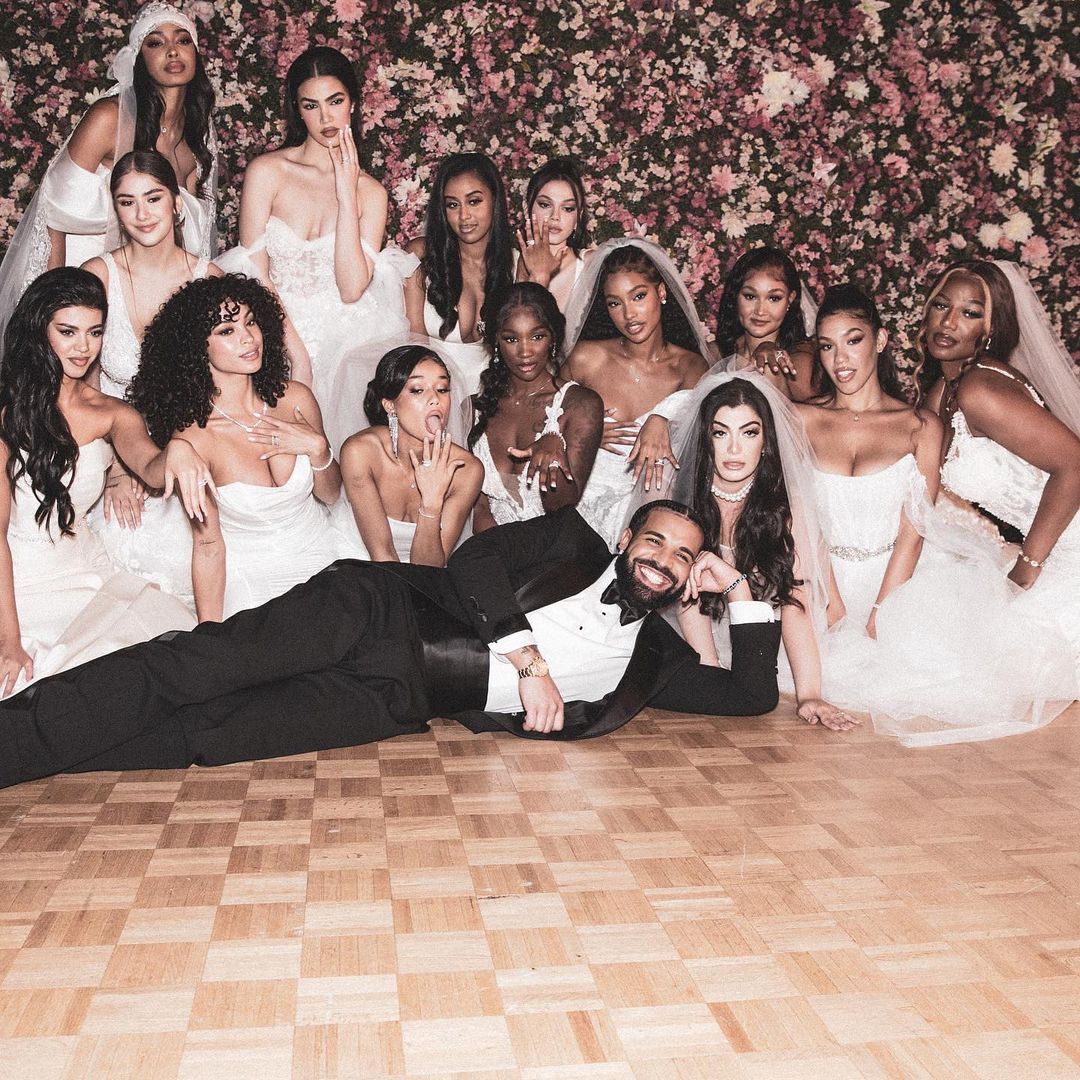 Drake with his brides on one of his projects