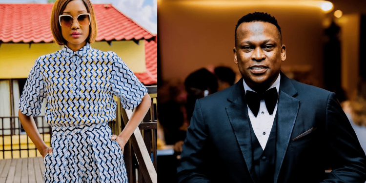 Robert Marawa and Zoe Mthiyane