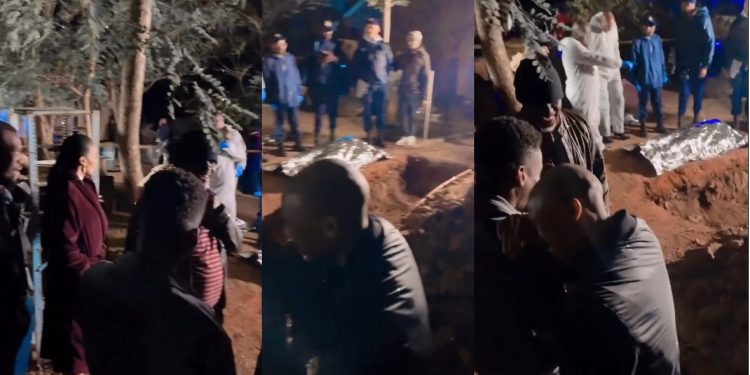 The Queen actors Connie Ferguson 'Harriet' and 'Brutus' Themba Ndaba at an open grave shocked Mzansi.