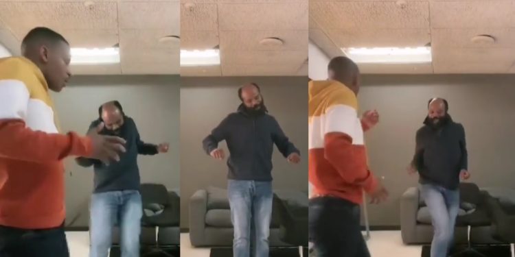 Watch Gomora actor Bongani 'Thulani Mtsweni' leads Teddy 'Sicelo Buthelezi' through the Seekay Harare dance challenge