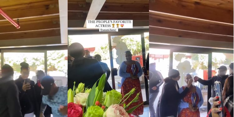 Watch Gomora actors' wild celebration to 'Zodwa's Sannah Mchunu winning the DSTV View