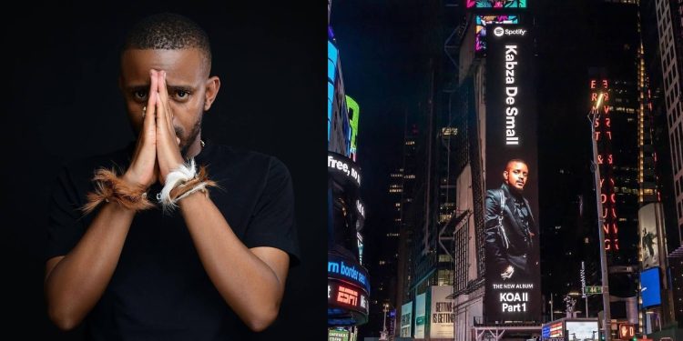 Kabza De Small features on a Time Square billboard