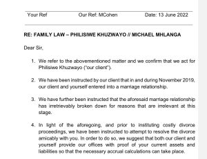 Satement from Lee Khuzwayo's lawyers