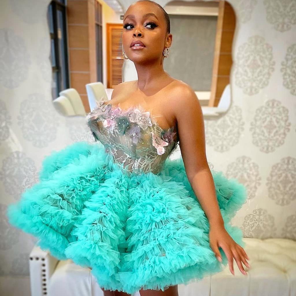 Gomora actress Sibongile in FLAMINGO dress 