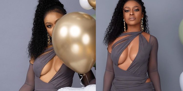 Nomzamo Mbatha's beautiful birthday photoshoot impresses Mzansi.