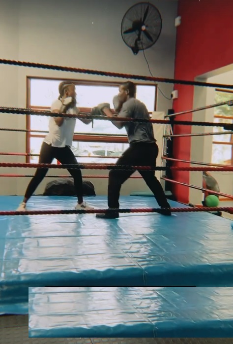 Ama Qamata in Boxing Ring