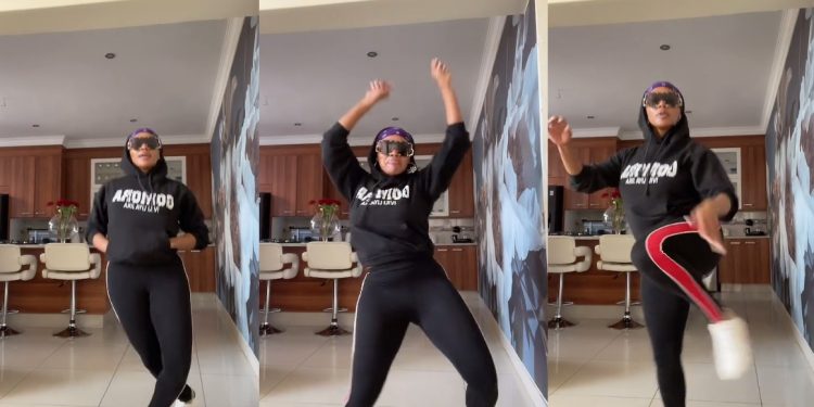 Gomora actress Thembi Seete celebrates TikTok verification with supper Boom Shaka dance moves.