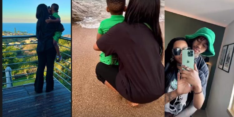 Mpho Wa Badimo's family vacation in Durban Ballito with bae Themba and son - Source: Instagram