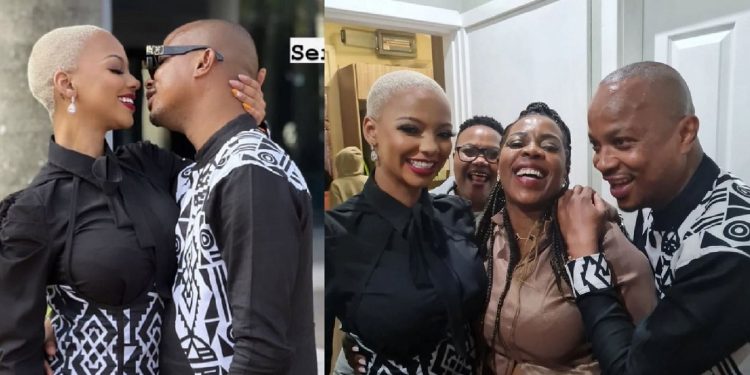 Pictures: Leeroy Sidambe introduces Mihlali Ndamase to his family and confirms their relationship with matching outfits