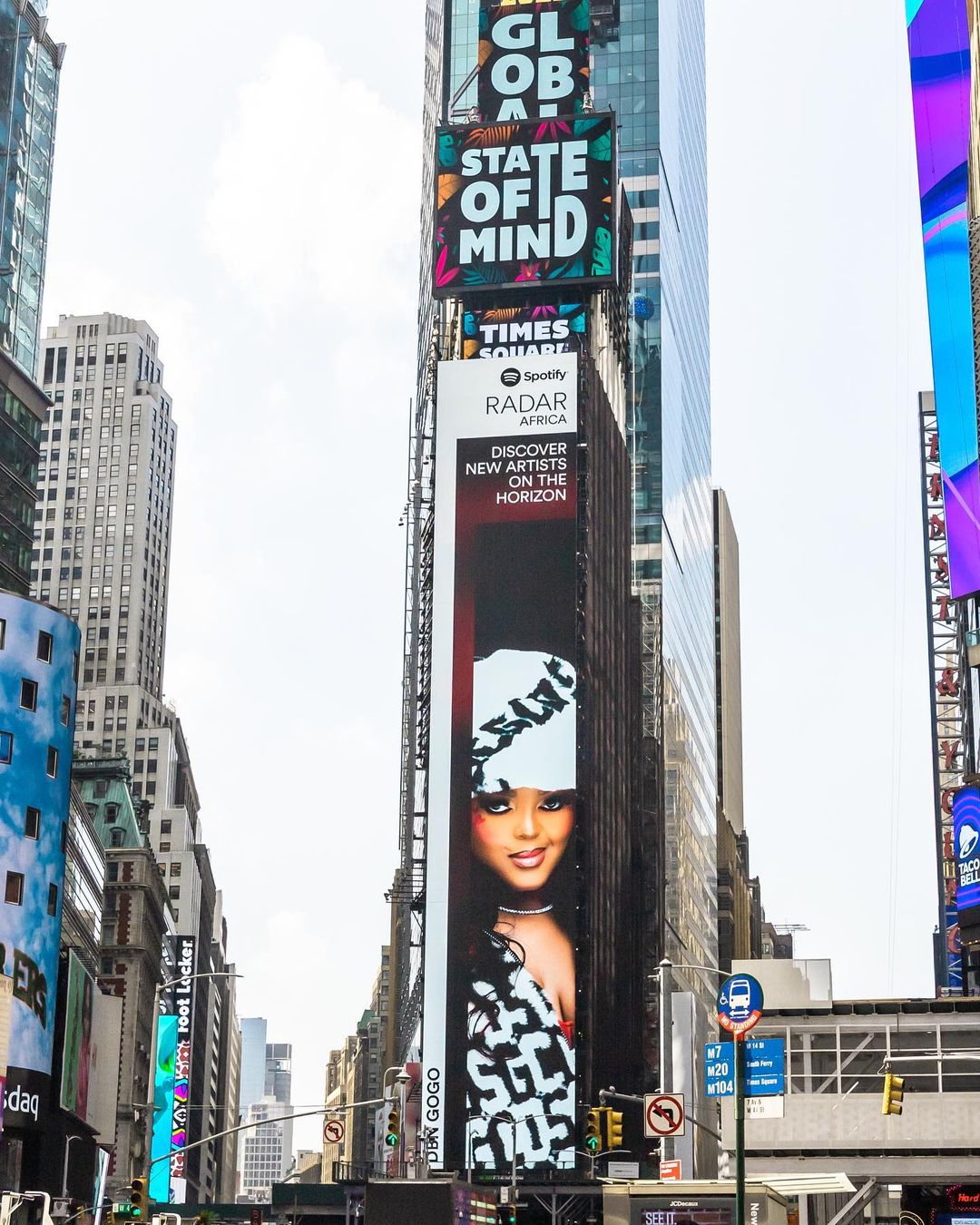 DBN Gogo takes over New York Times Square with Billboard debut. Image: Instagram/DBN Gogo