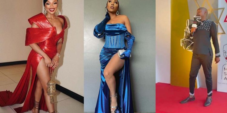 Bonang Matheba, Nadia Nakai and Moshe Ndiki