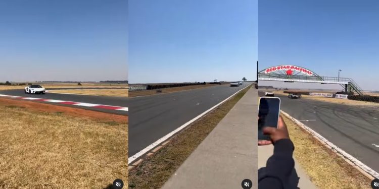 Cassper Nyovest racing with his McLaren