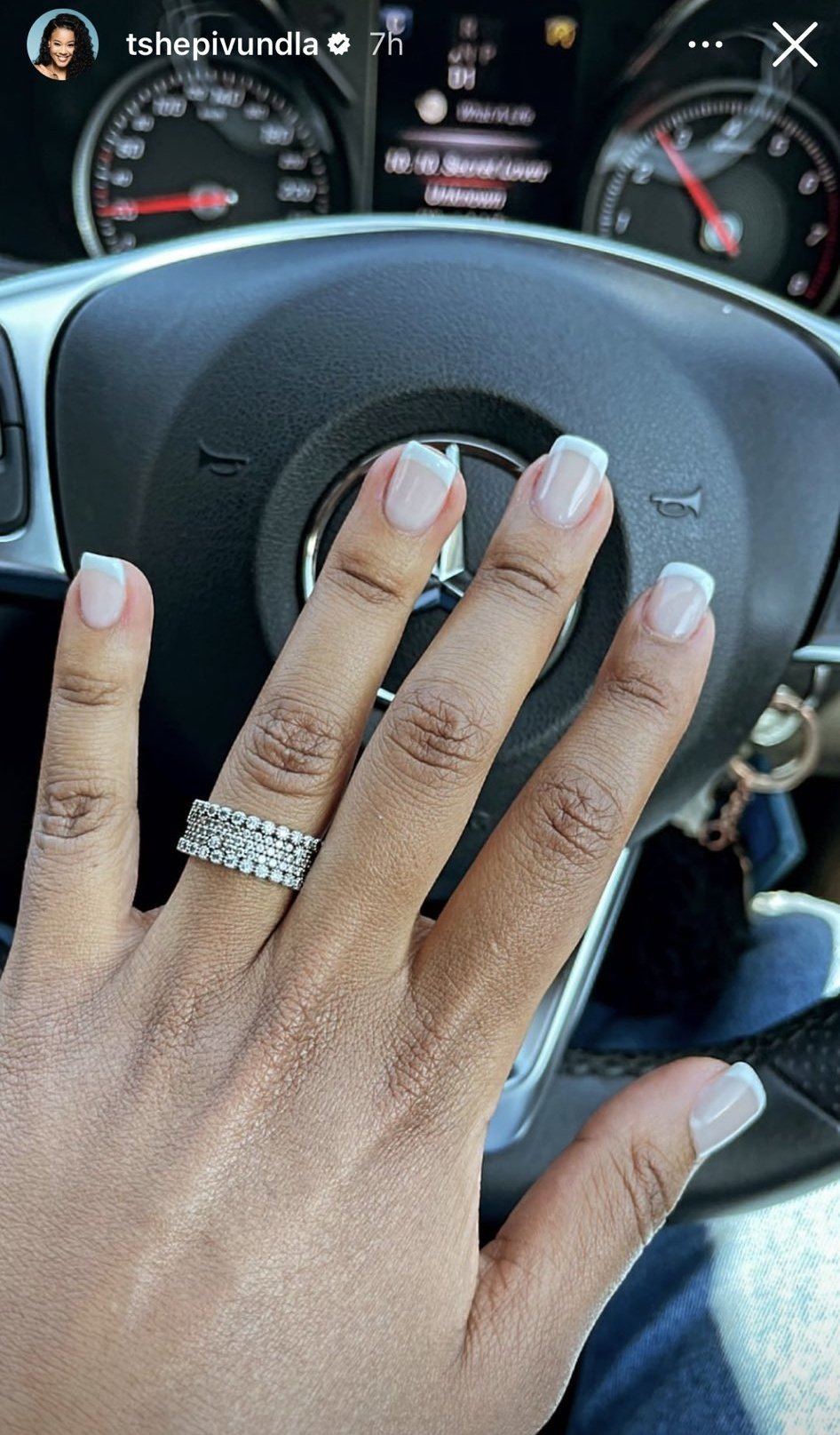 Tshepi Vundla showing off her engagement ring - Source: Instagram