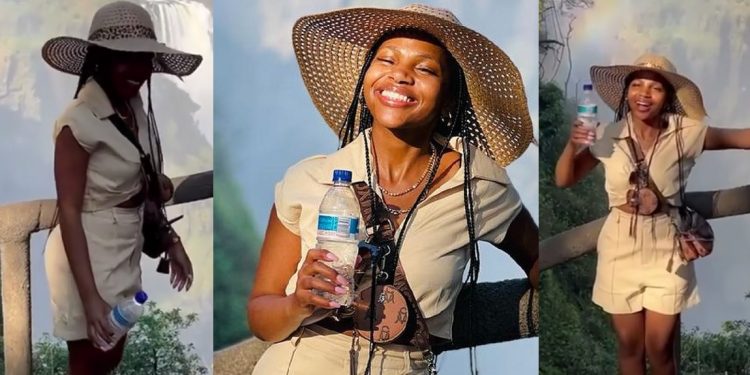 Fired Gomora actress ‘Asanda’ Bukiwe Keva spotted living her best life in Zimbabwe