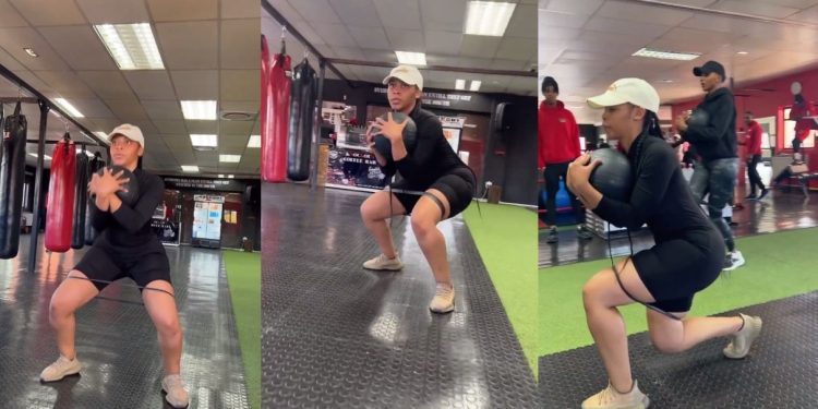 Gomora actress Mazet 'Siphesihle Ndaba' shows off her gym workouts to keep her bums in shape.