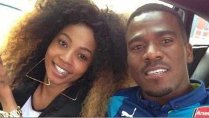 Kelly Khumalo and Senzo Meyiwa in happier times