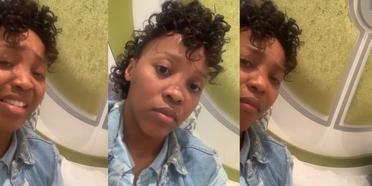 Sbahle Mpisane breaks down into tears speaking of her failed suicide.
