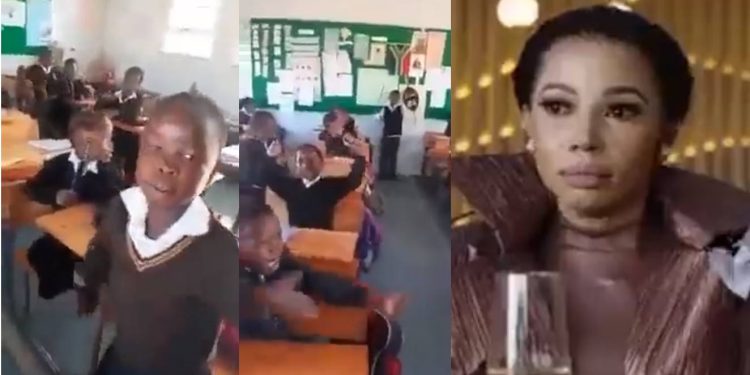 The School kids and Kelly Khumalo