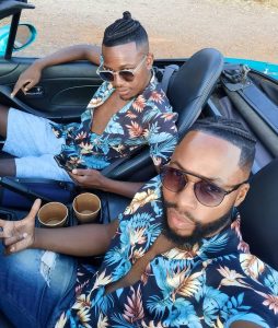 Nay Maps 'Nkosinathi Maphalala and his friend 