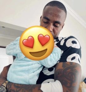 Thembinkosi Lorch with his baby