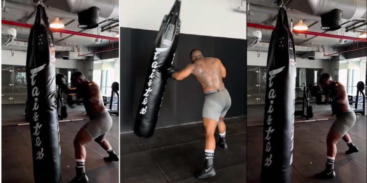 Cassper Nyovest training for the Priddy Ugly fight.