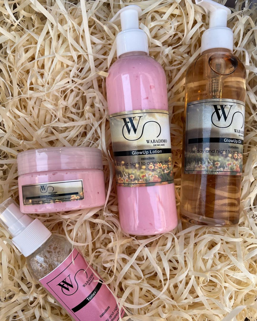 Mpho Wabadimo's skincare products. Her business is booming.