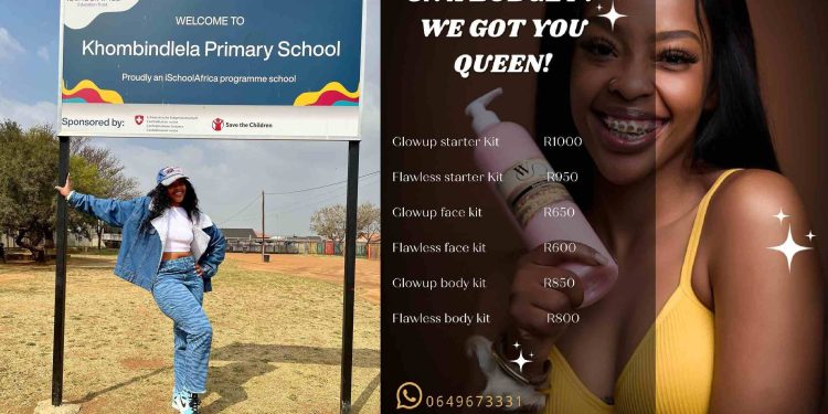 Mpho Wabadimo's business is growing. She owns a skincare brand and she is giving back to the community