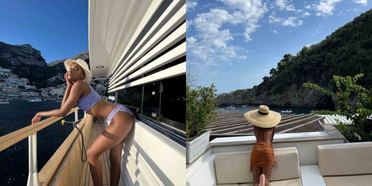 Zozibini Tunzi enjoys herself on vacation in Italy