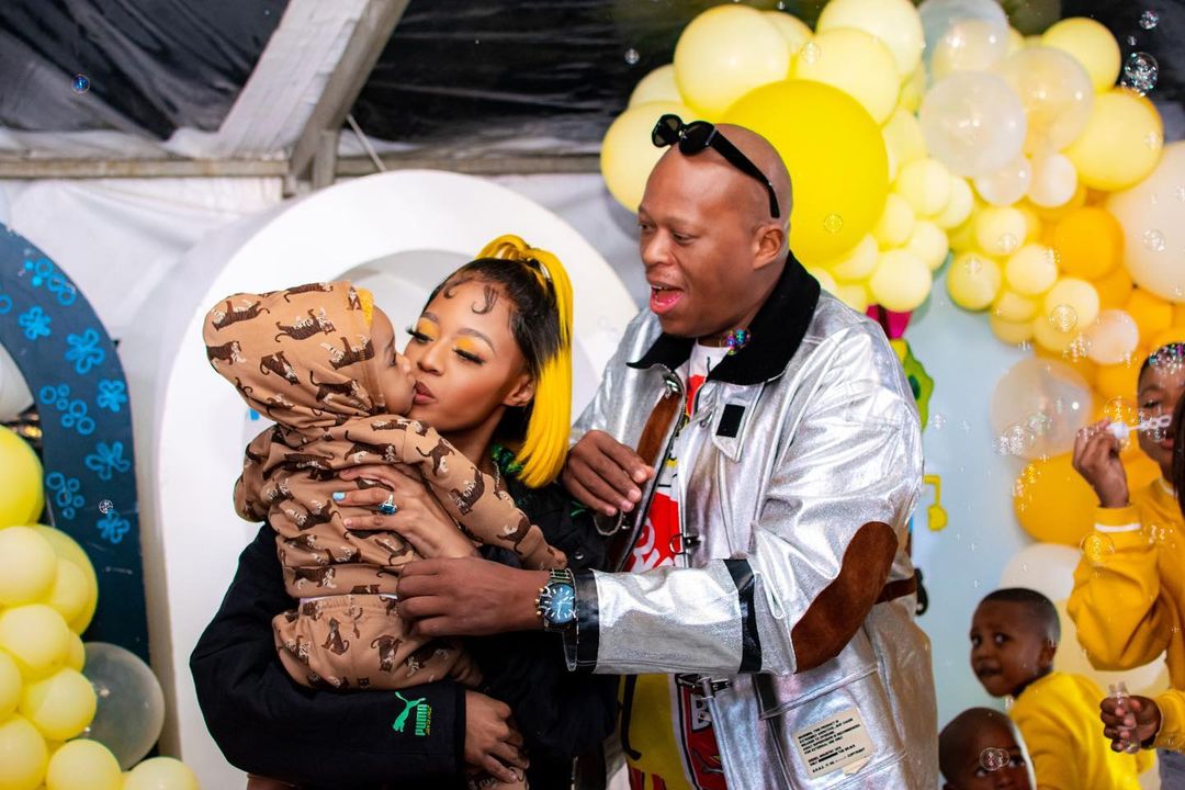 Babes Wodumo and Mampintsha with their baby
