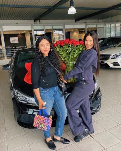 Thuli Phongolo and her mom's car