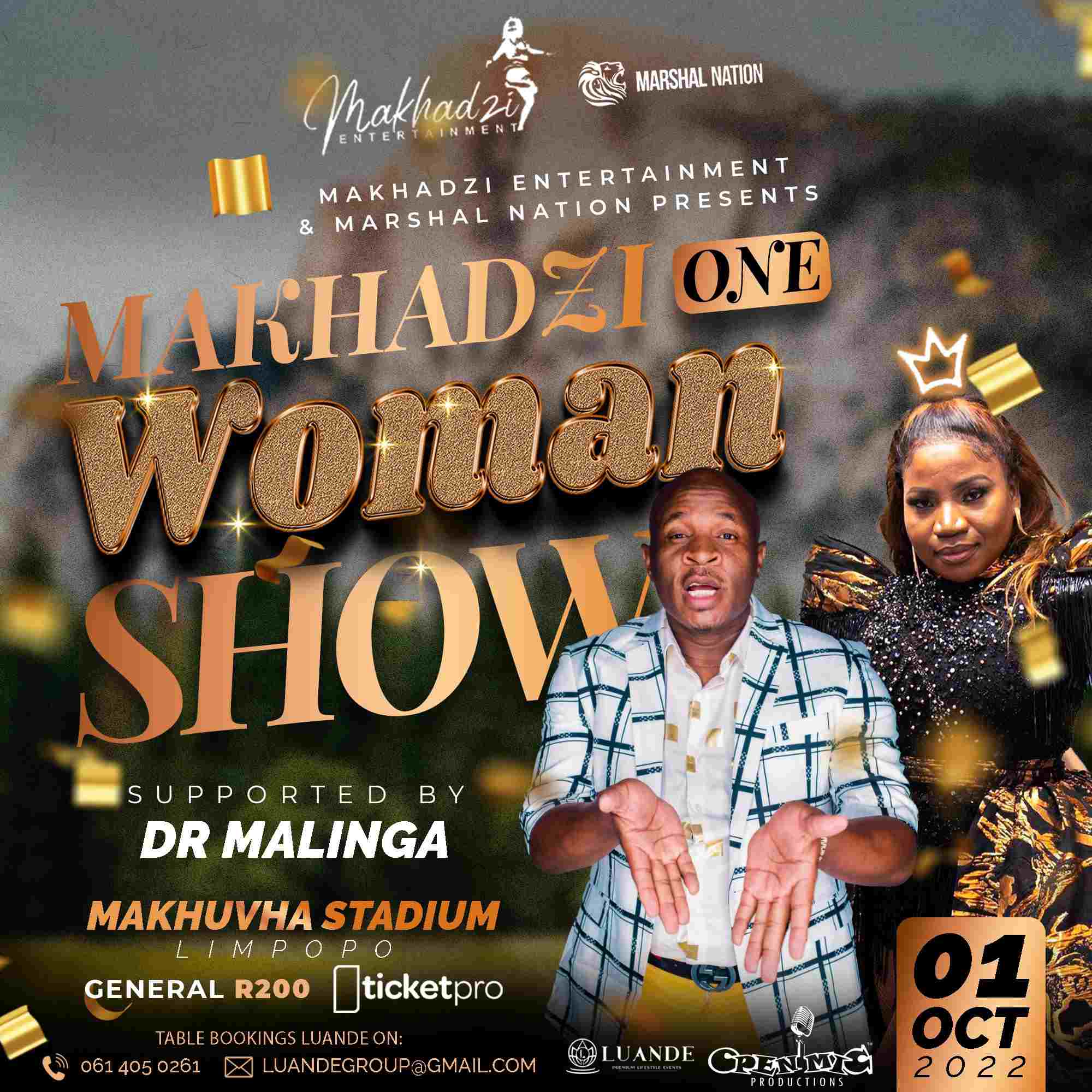 Dr Malinga is set to kick his way to the stage on Makhadzi's One Woman show