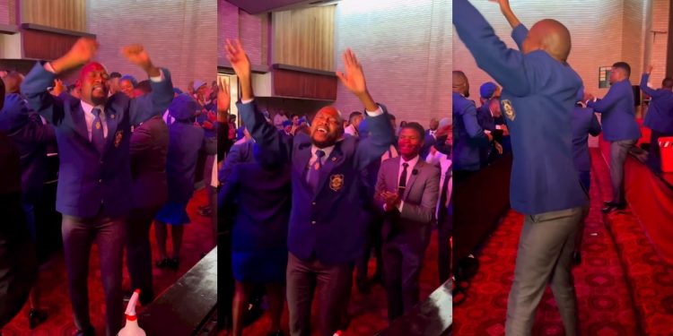 In the spiritual world: Watch as Gomora actor Moshe Ndiki enters a top spiritual realm while singing during Sunday Church service