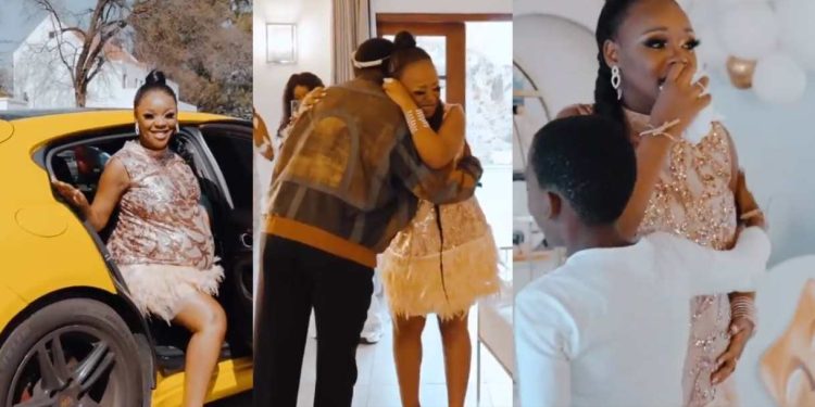 Videos and Pictures: Inside Mbalenhle Mavimbela ‘Hlomu’ from The Wife’s surprise baby shower, she finally shows her baby bump