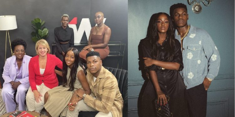 Actress Thuso Mbedu and John Boyega with The Women King cast - Source: Instagram