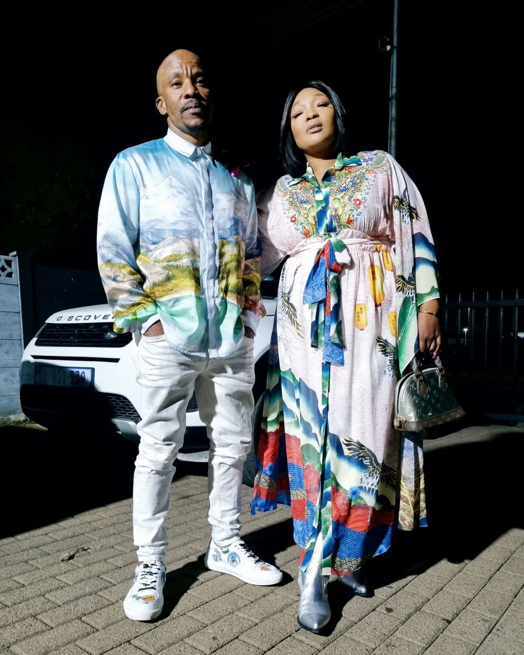 Mduduzi Mabaso with his wife